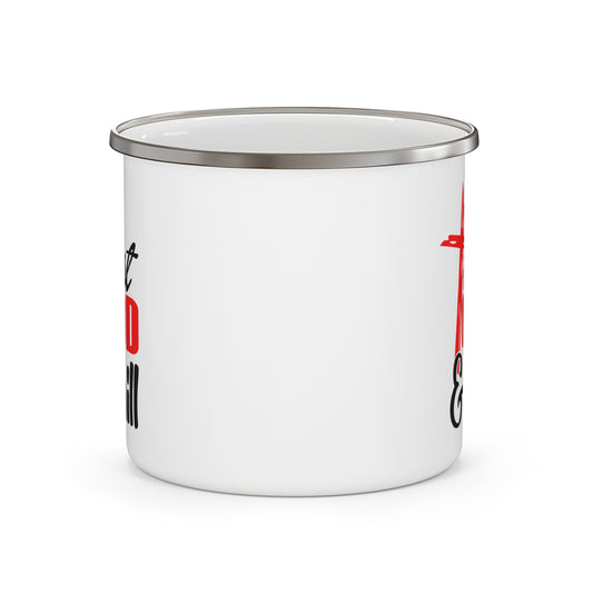 Trust Him And Chill Christian Enamel Camping Mug 12oz