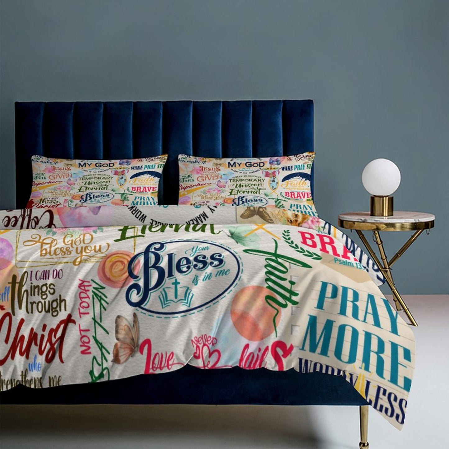 My Christian Affirmations 3-Piece Christian Comforter Bedding Set