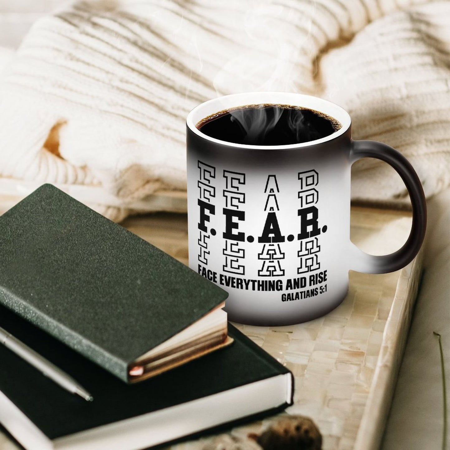 Fear Face Everything And Rise Christian Color Changing Mug (Dual-sided)
