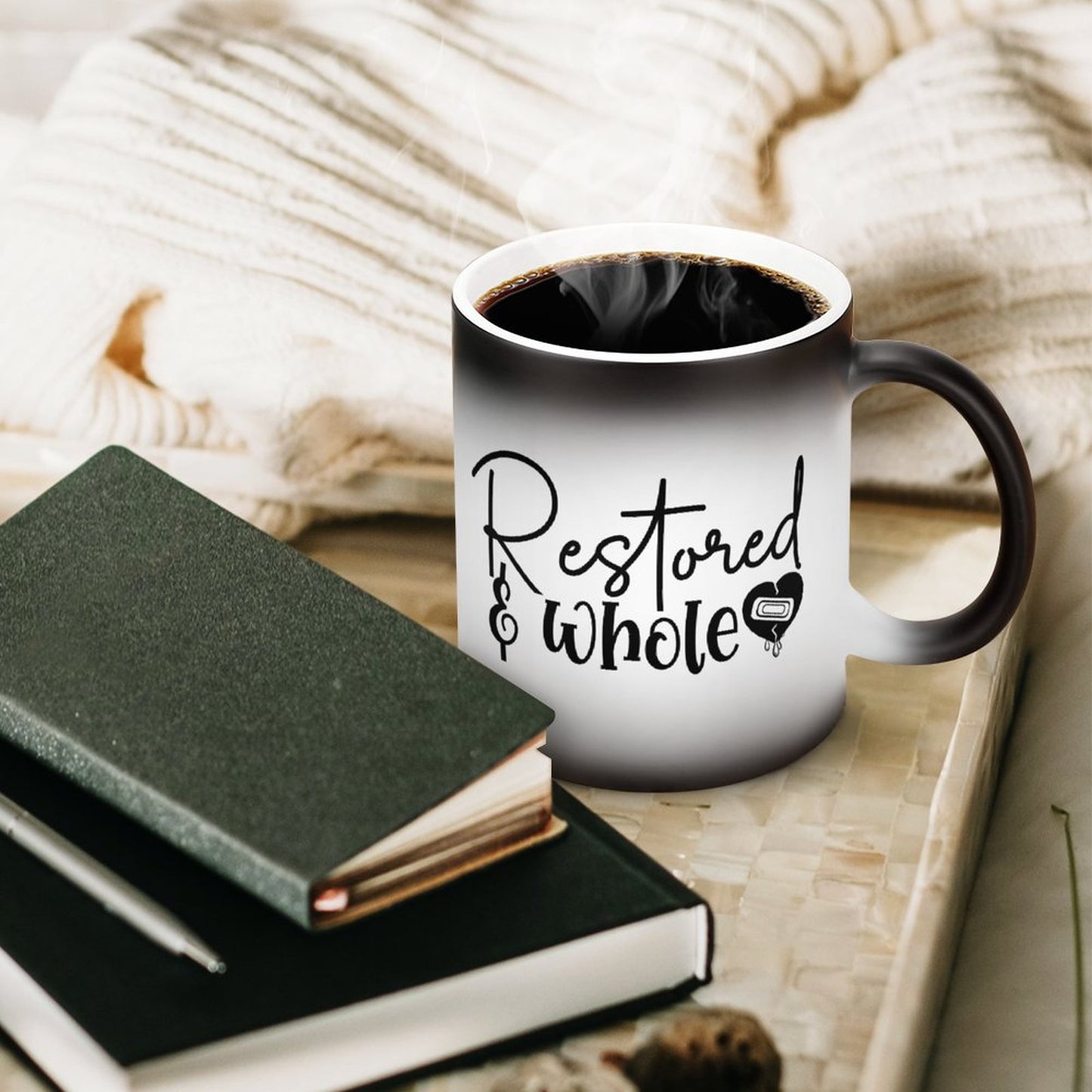 Broken By Life Healed By Faith Christian Color Changing Mug (Dual-sided )