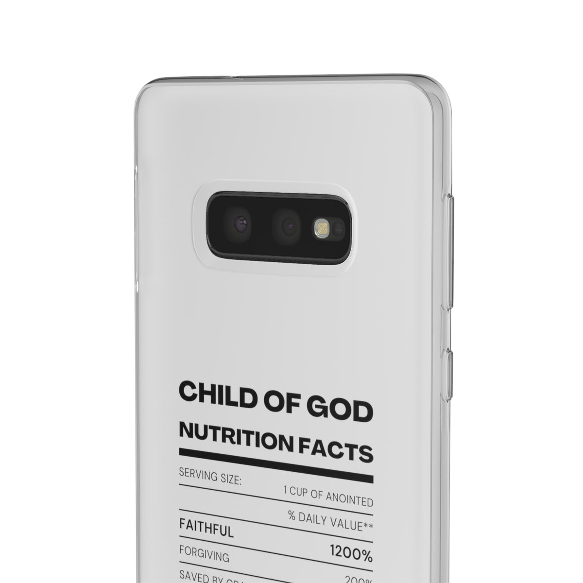 Child Of God Nutrition Facts Christian Flexi Phone Case Printify