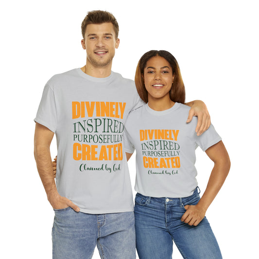 Divinely Inspired, Purposefully Created Unisex Heavy Cotton Tee