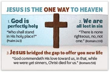 Jesus The Only Way  Mini Gospel Tract Packet of 100 For Evangelizing claimedbygoddesigns