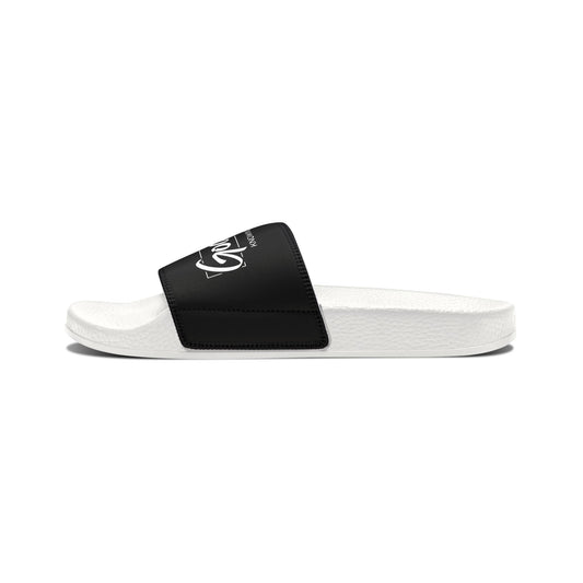 Confidence In HIm: Knowing I Can't But He Can Women's PU Christian Slide Sandals