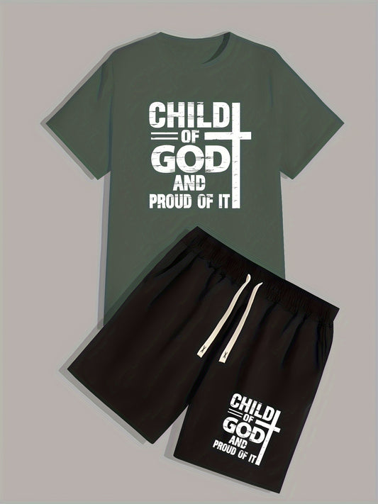 Child Of God  And Proud Of It Men's Christian Casual Outfit claimedbygoddesigns