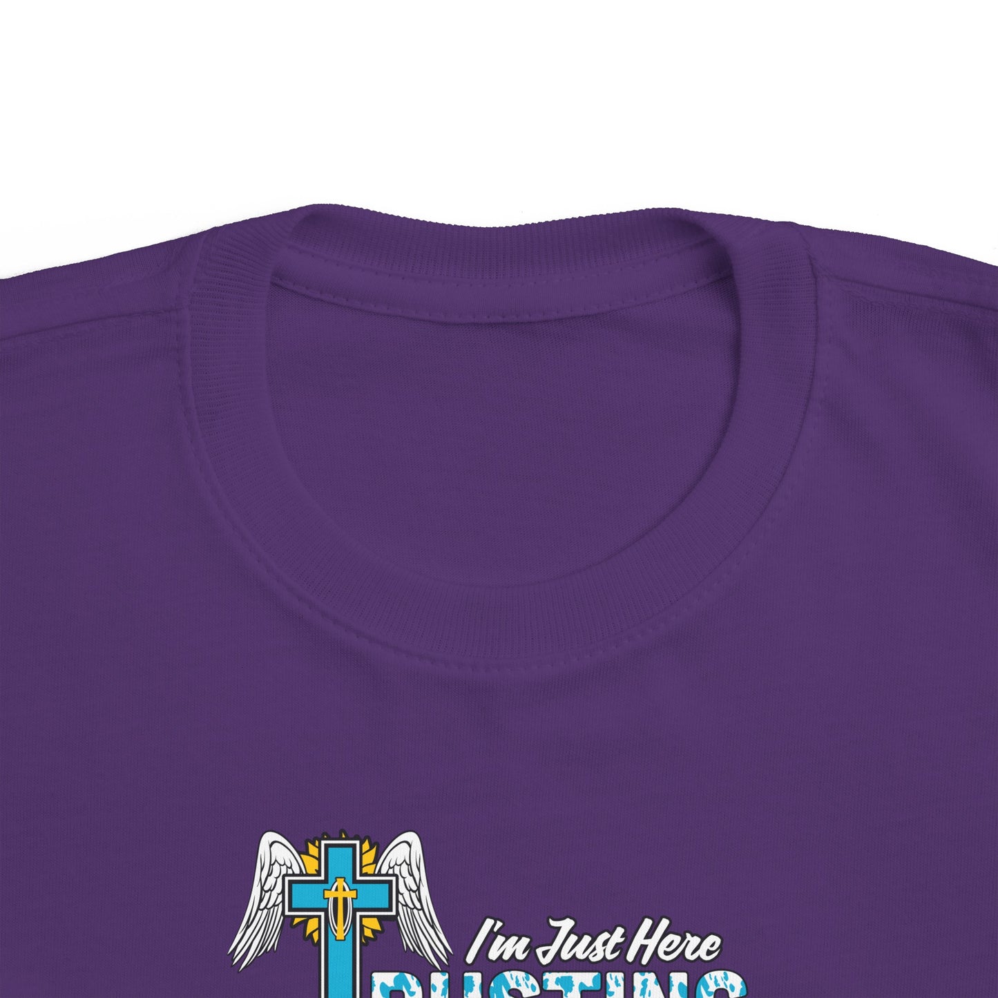 I'm Just Here Trusting God Toddler's Christian T-shirt Printify