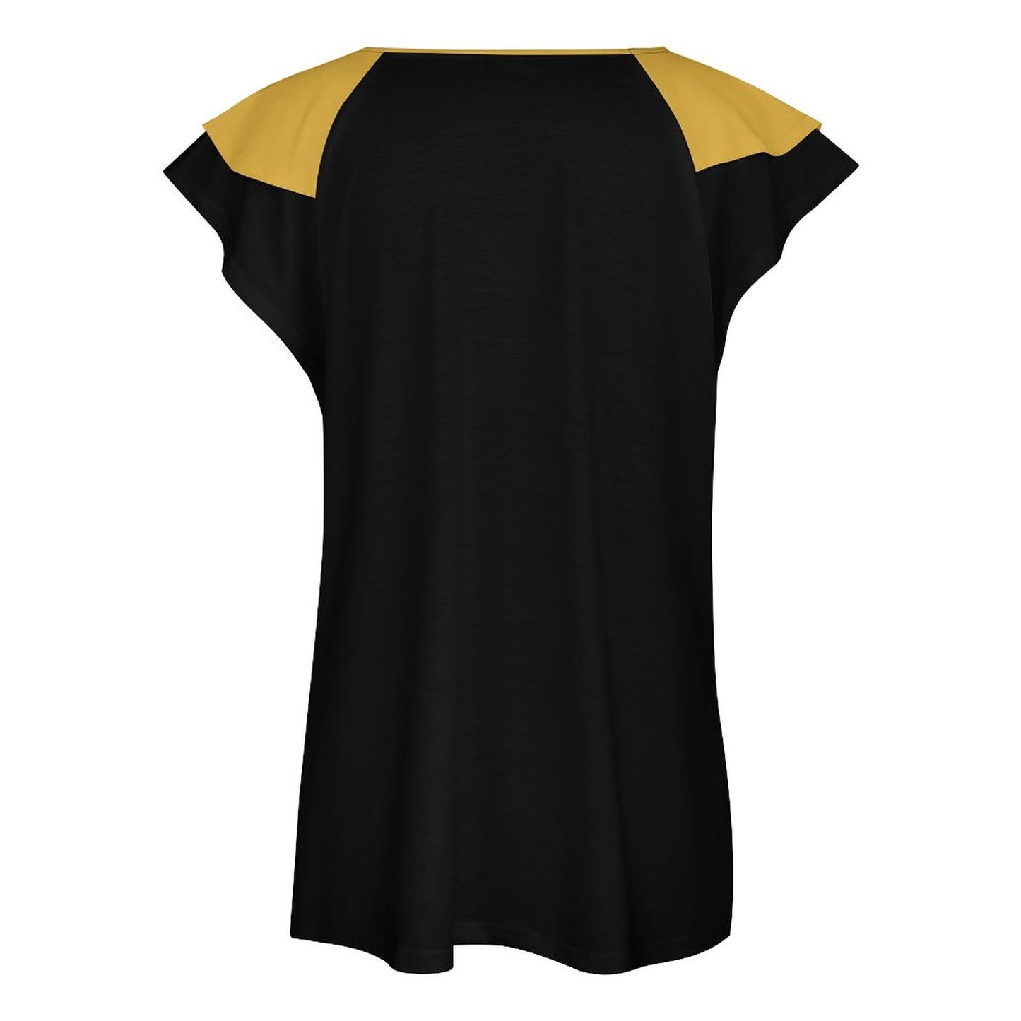 God Has A Plan Trust It Live It Plan It Women's Christian T-shirt Ruffle V-Neck SALE-Personal Design