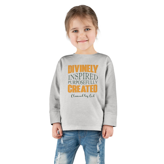 Divinely Inspired Purposefully Created Toddler Christian Sweatshirt Printify