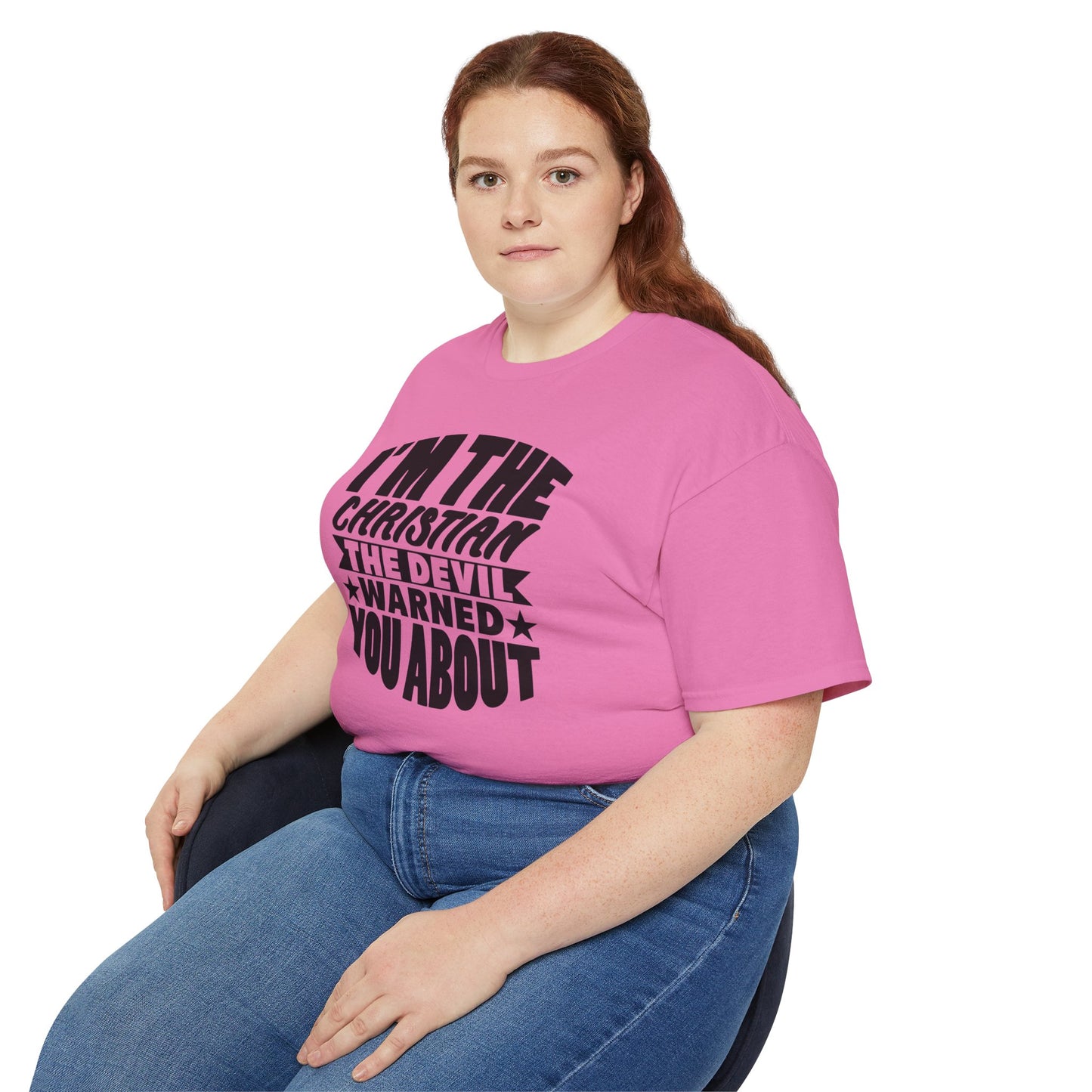 I'm The Christian The Devil Warned You About Funny Unisex Christian Ultra Cotton Tee Printify