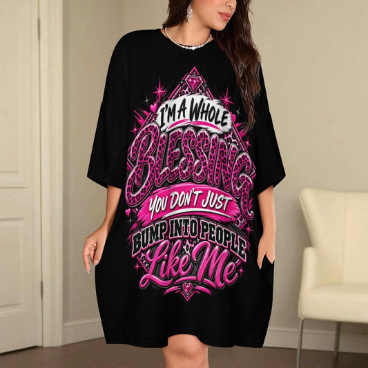 I'm A Whole Blessing You Don't Just Bump Into People Like Me One Size Women's Christian Flannel Nightdress
