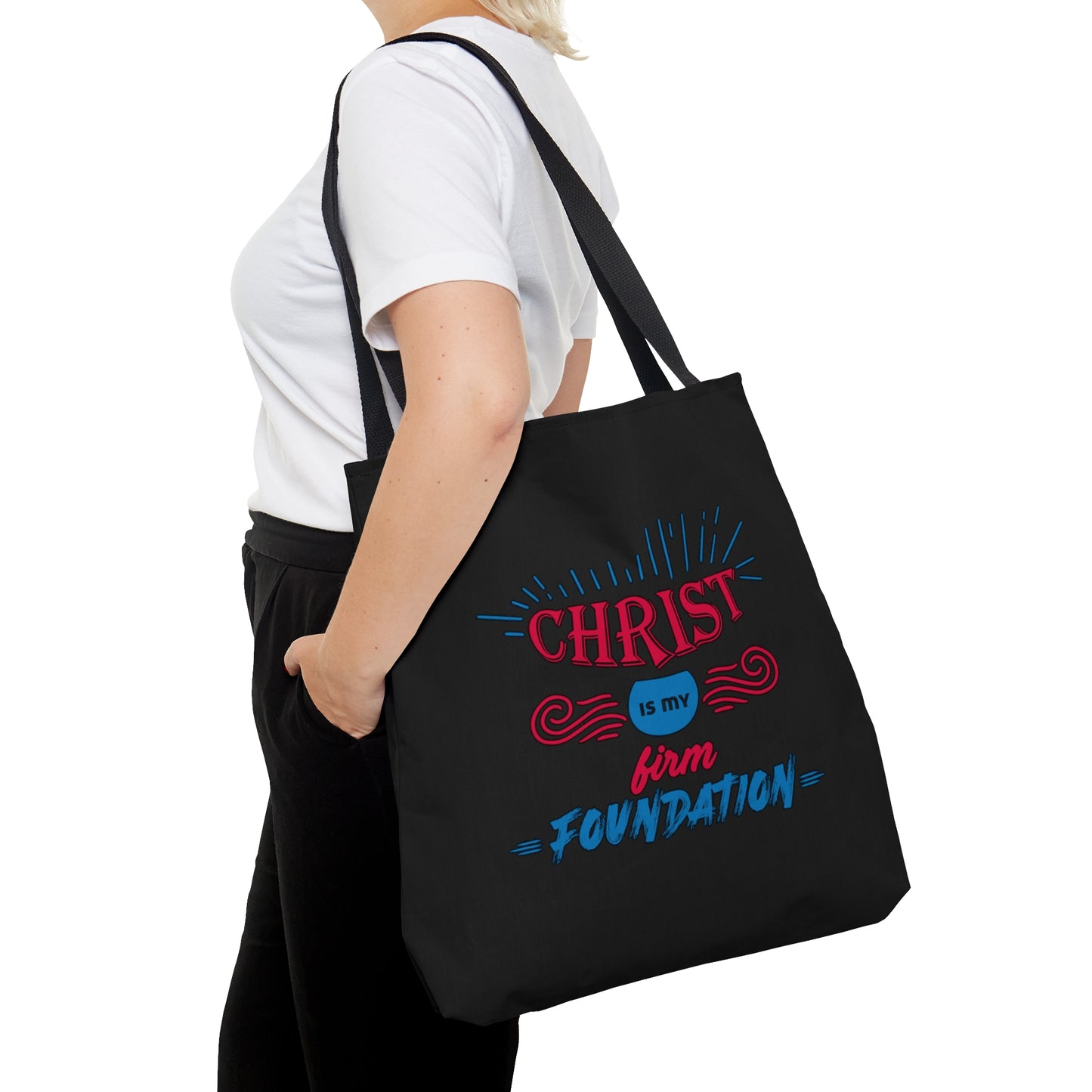 Christ Is My Firm Foundation Christian Tote Bag