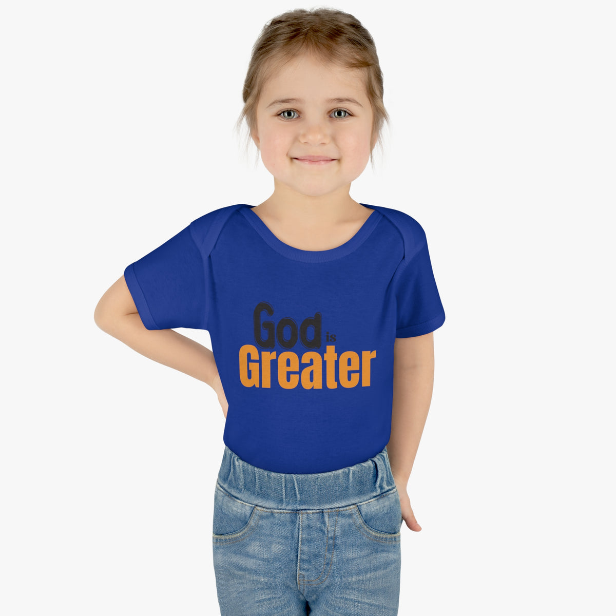 God Is Greater Christian Baby Onesie Printify