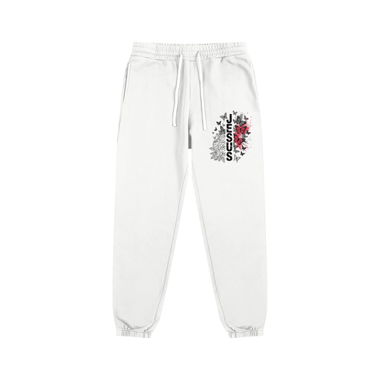 Flowered Jesus Unisex Christian Sweatpants - ClaimedbyGodDesigns