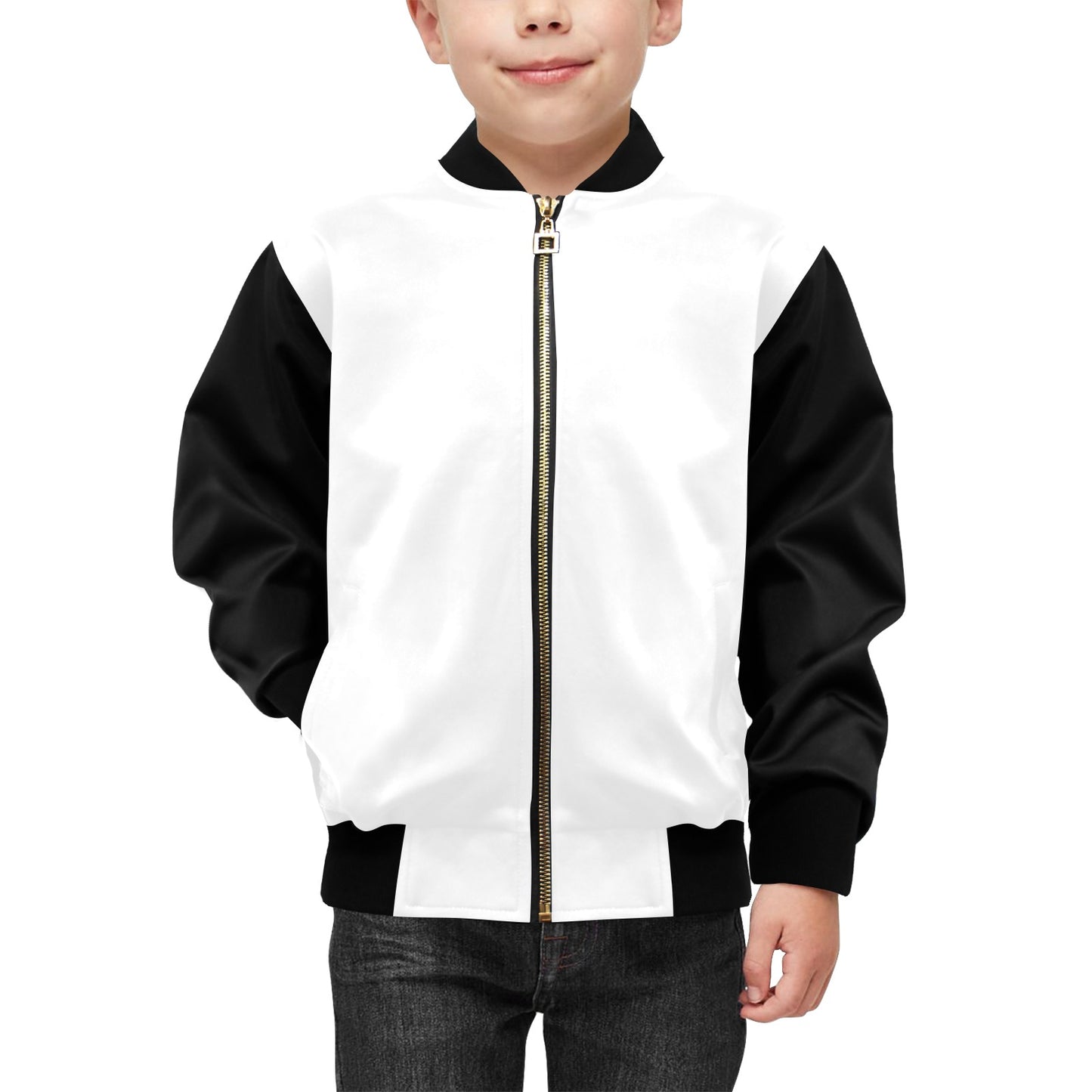 Fuerte Soy en Jesús – Chaqueta Bomber Cristiana Infantil con Bolsillos Estilo y Fe para Niños