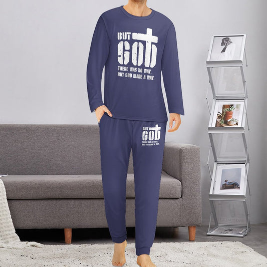 But God There Was No Way But You Made A Way Men's Christian Pajamas SALE-Personal Design
