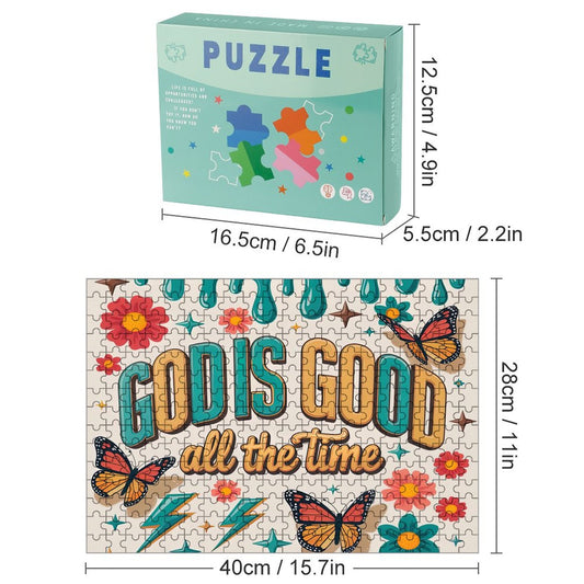 God Is Good All The Time Christian Horizontal Wooden Puzzle