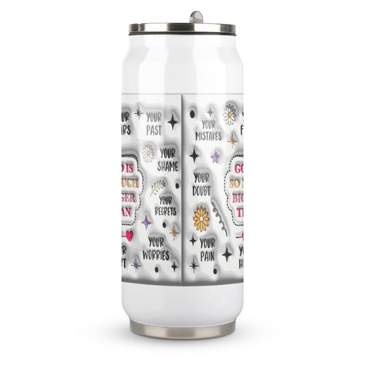 God Is So Much Bigger Than Christian Stainless Steel Tumbler with Straw SALE-Personal Design