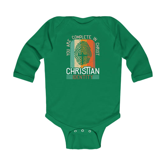 You Are Complete In Him Christian Long Sleeve BABY Jumpsuit