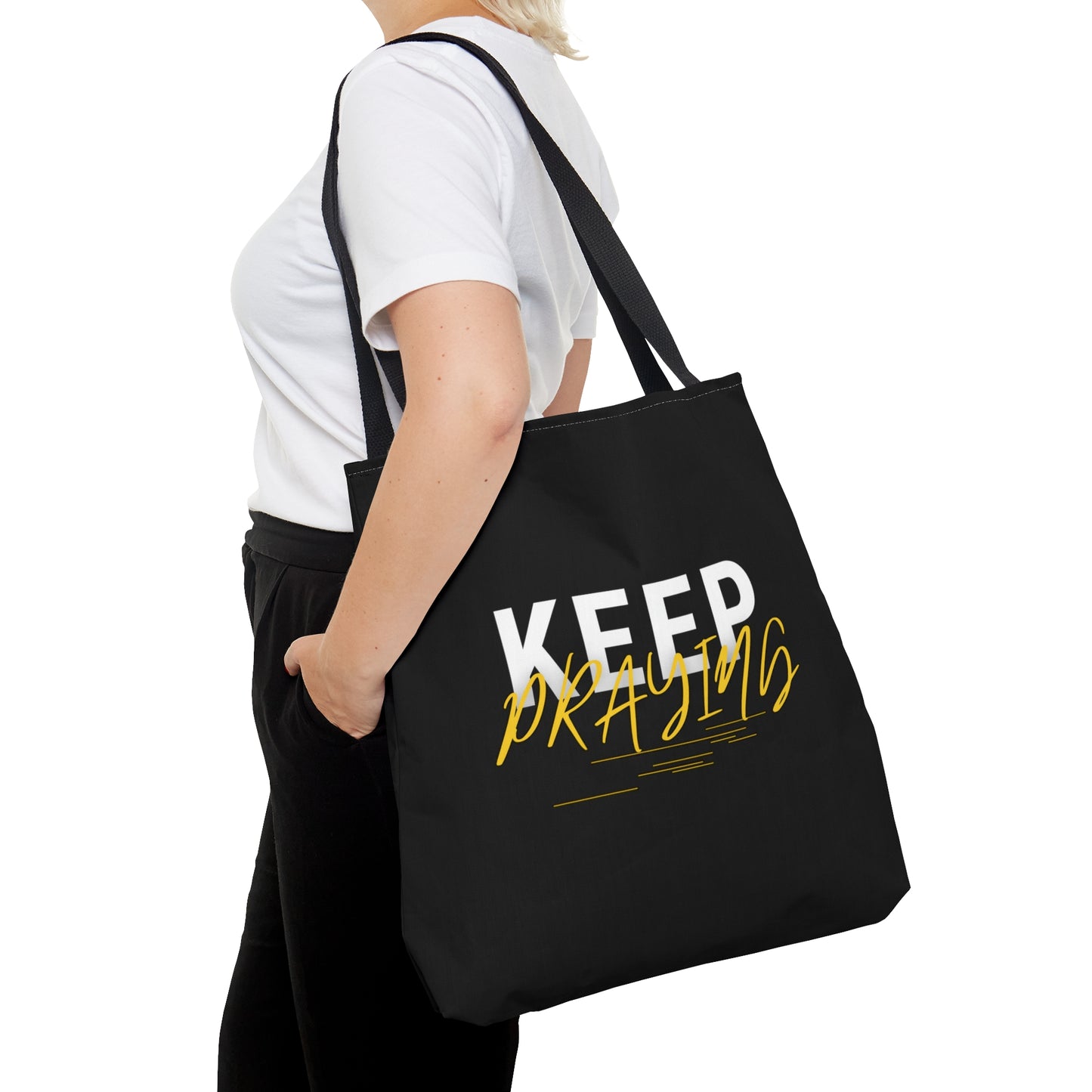 Keep Praying Christian Tote Bag Printify