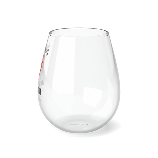 God Strong, Devil Proof Stemless Wine Glass 11.75oz