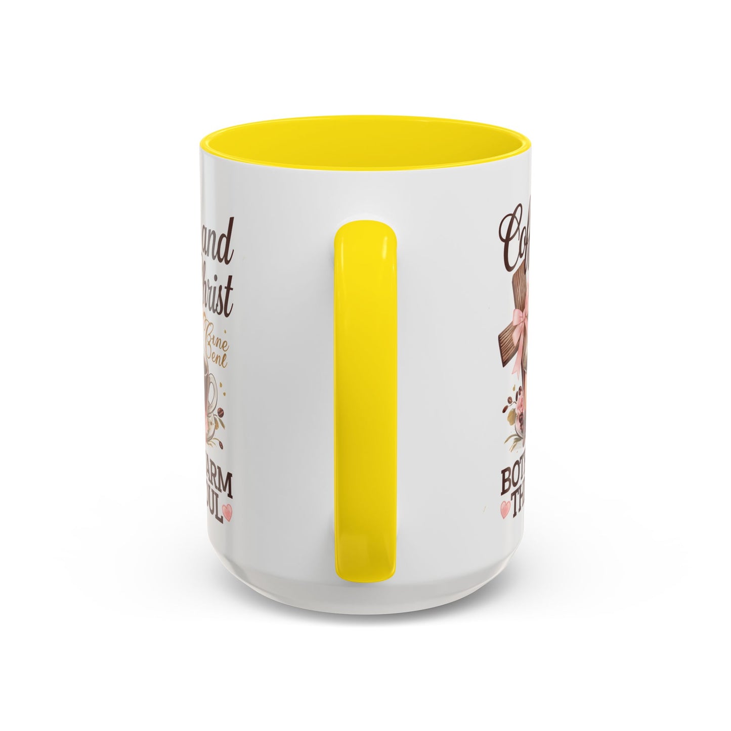 Inspirational Coffee Accent Mug - 'Coffee and Christ Both Warm the Soul' - Perfect Gift for Faithful Friends