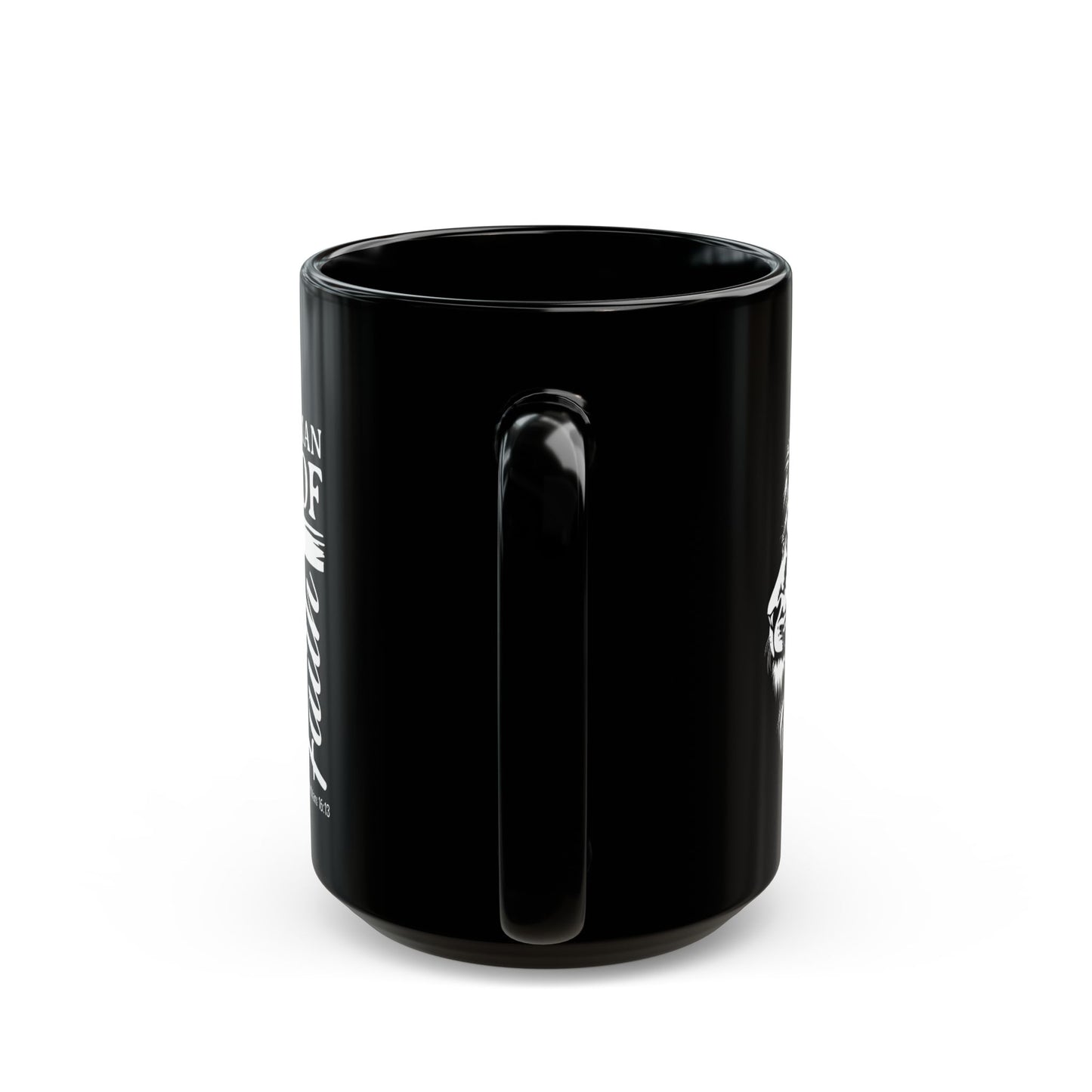 Man Of Faith Black Ceramic Mug 11oz (double sided print)