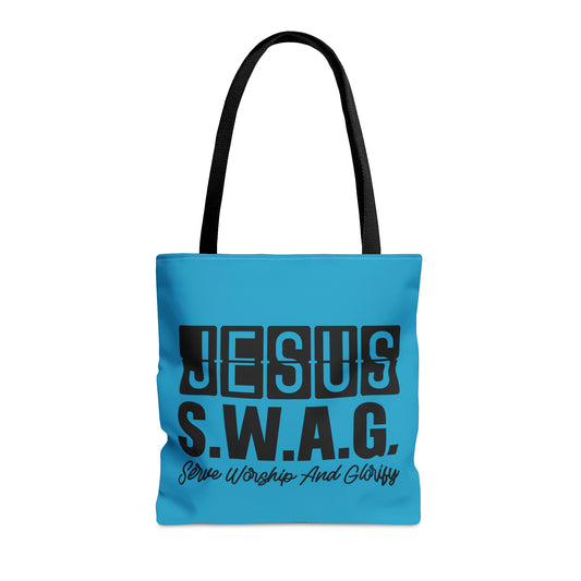 Jesus SWAG Serve Worship And Glorify Christian Tote Bag Printify