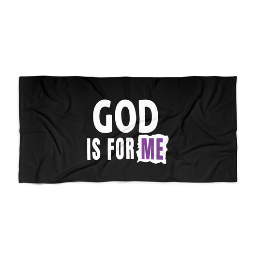God Is For Me Christian Beach Towel Printify