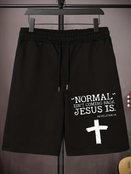 Normal Isn't Coming Back But Jesus Is Men's Christian Shorts claimedbygoddesigns