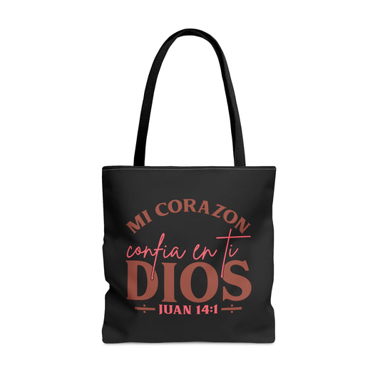 MI CORAZON CONFIA EN TI DIOS Christian SPANISH Tote Bag Printify