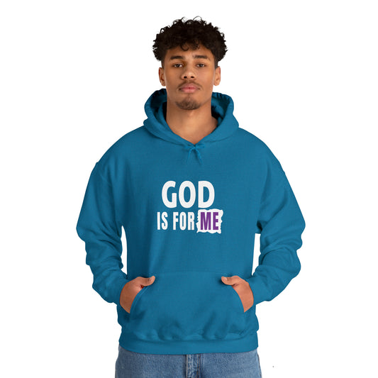 God Is For Me Christian Unisex Pull On Hooded sweatshirt Printify