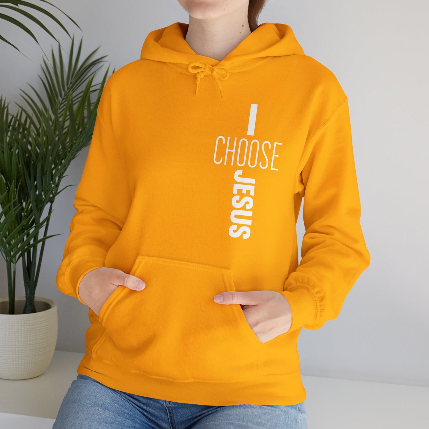 I Choose Him Unisex Christian Hooded Pullover Sweatshirt