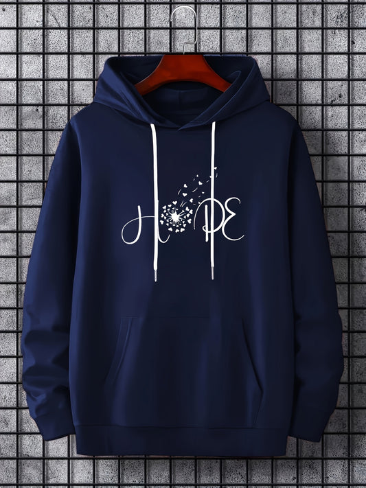 Hope Plus Size Men's Christian Pullover Hooded Sweatshirt claimedbygoddesigns