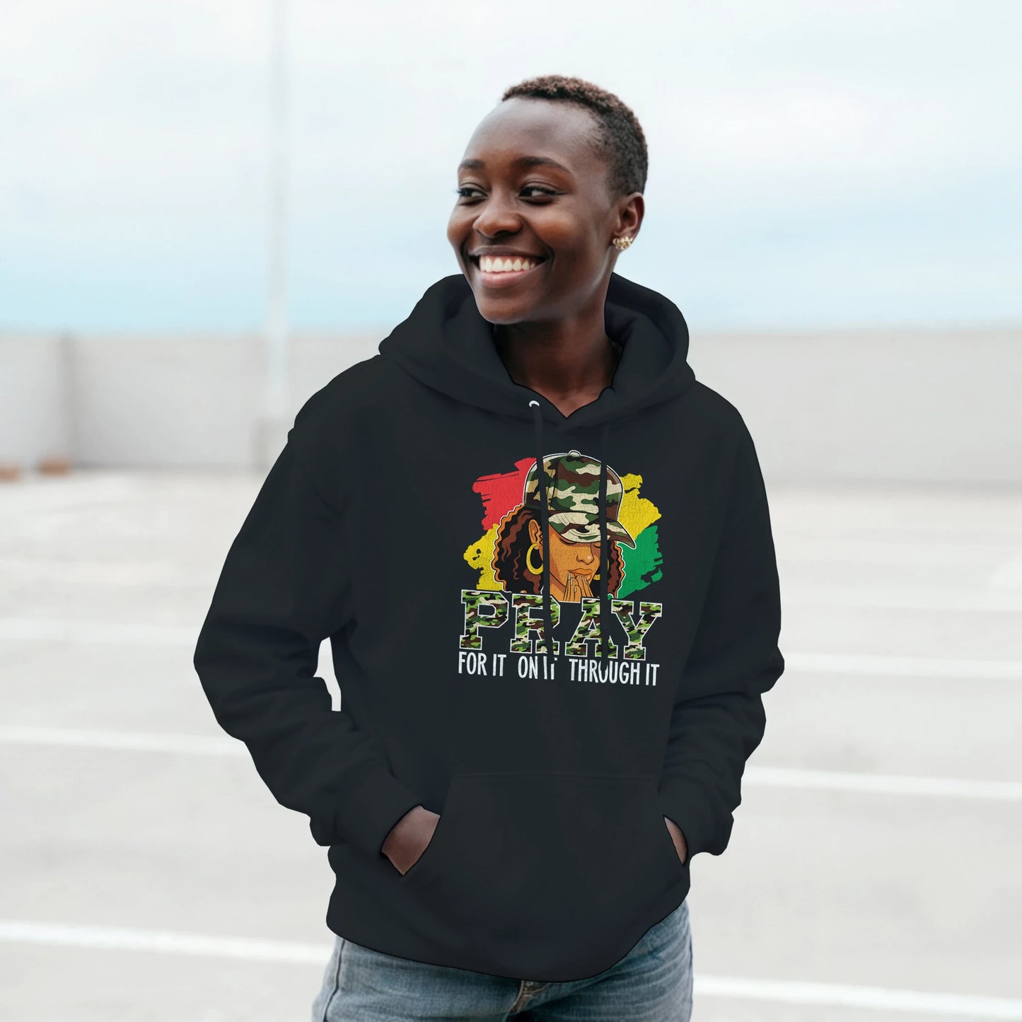 Pray For It Women's Christian Pullover Hooded Sweatshirt - ClaimedbyGodDesigns