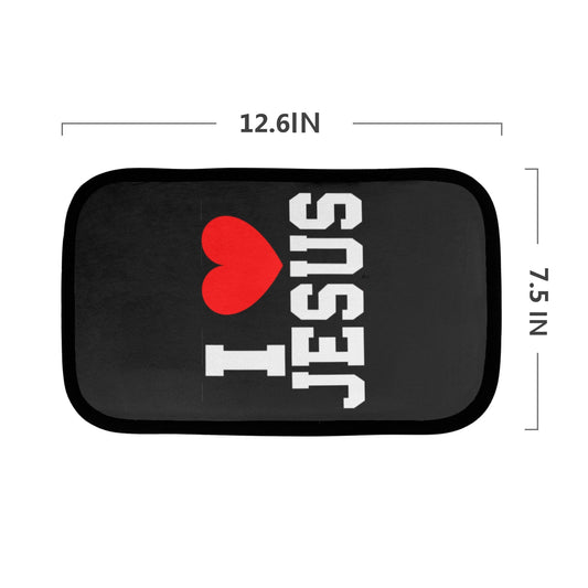 I Love Him Christian Car Armrest Cover - ClaimedbyGodDesigns