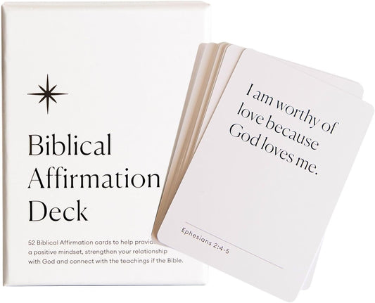 Biblical Affirmation Deck 52 Cards of Positive Scriptures For Evangelizing claimedbygoddesigns
