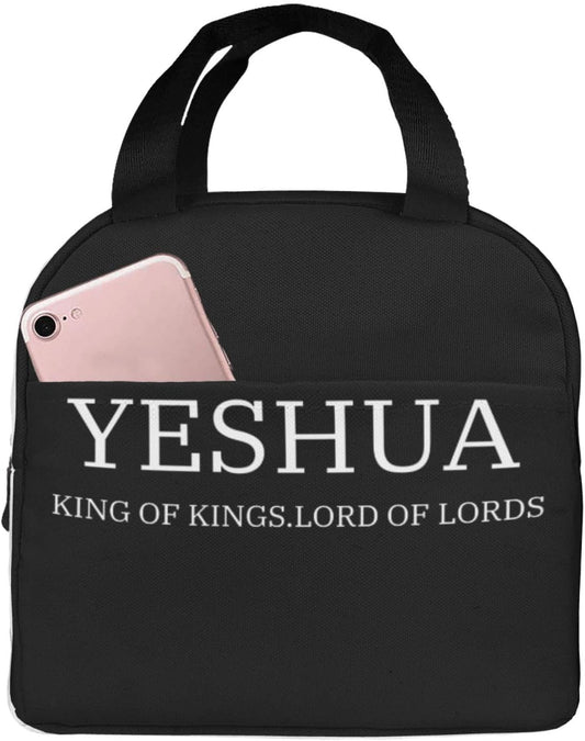 Yeshua King OF Kings Lord Of Lords Christian Lunch Bag claimedbygoddesigns