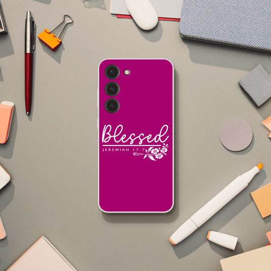 Blessed Christian Flexi Phonecase for Samsung - ClaimedbyGodDesigns