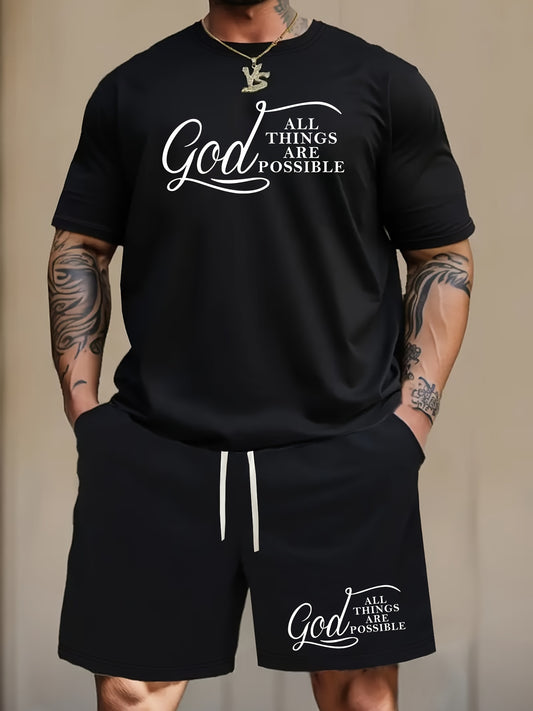 All Things Are Possible Men's Christian Casual Outfit claimedbygoddesigns