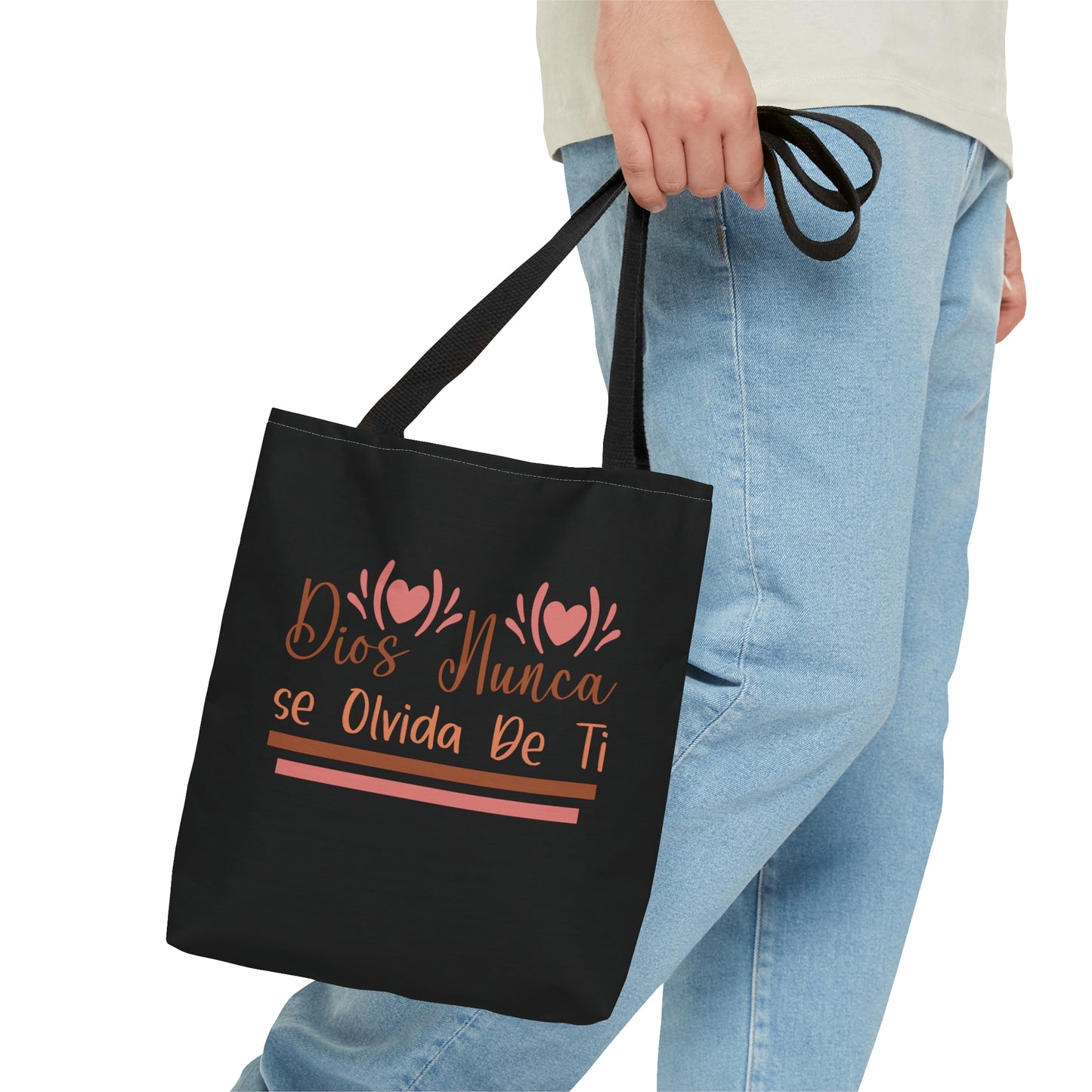 DIOS NUNCA SE OLVIDA DE TI Christian SPANISH Tote Bag Printify