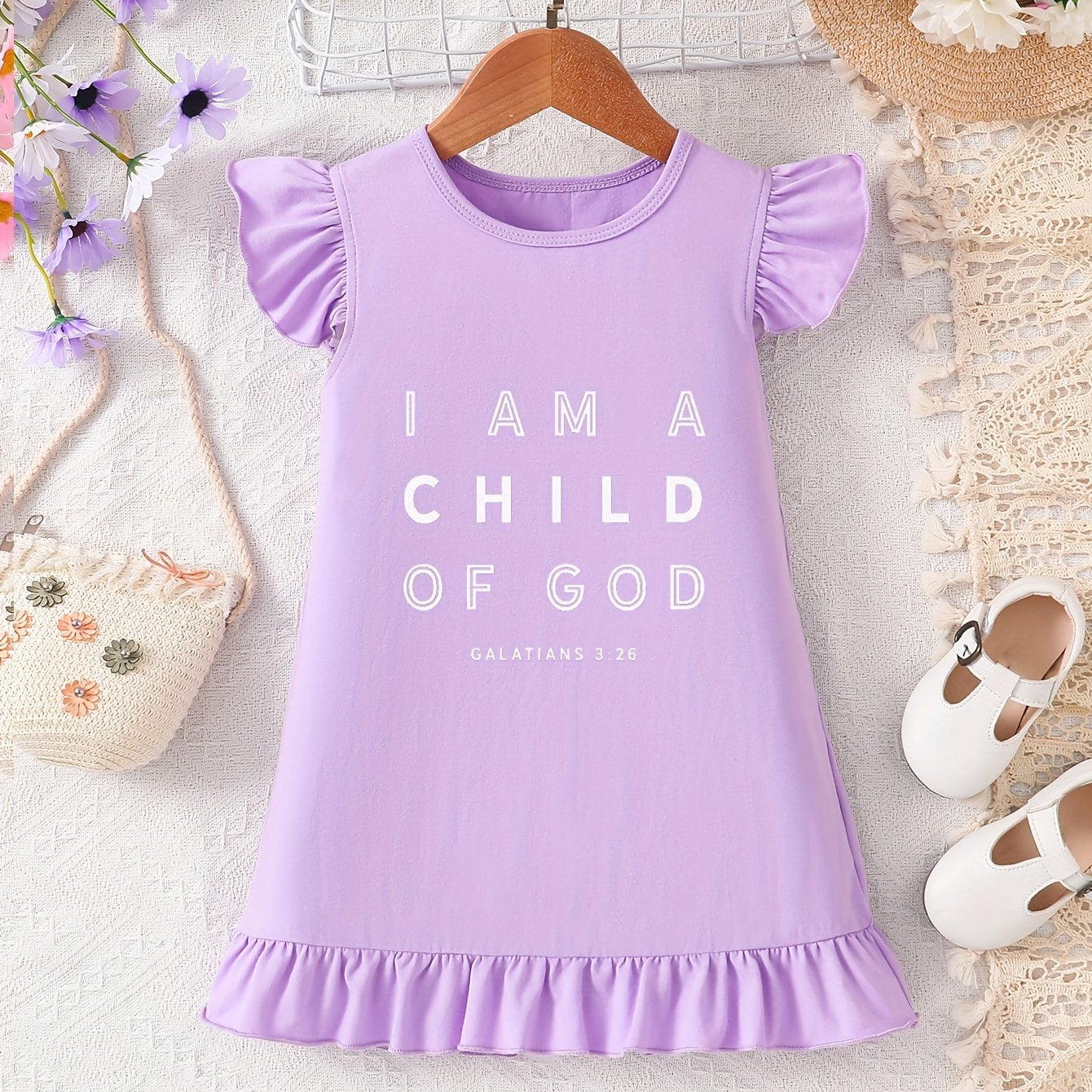 I AM A CHILD OF GOD Christian Toddler Dress claimedbygoddesigns