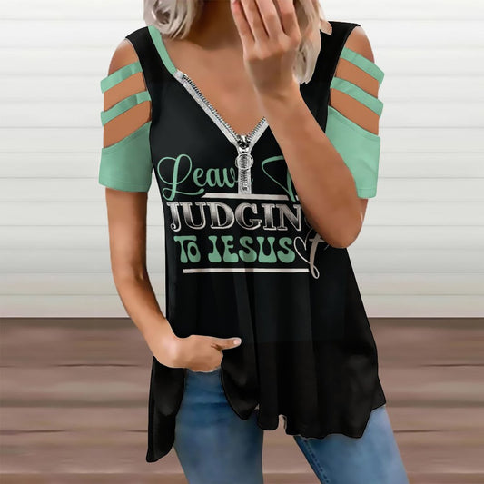 Leave The Judging To Jesus Women's Christian T-shirt SALE-Personal Design