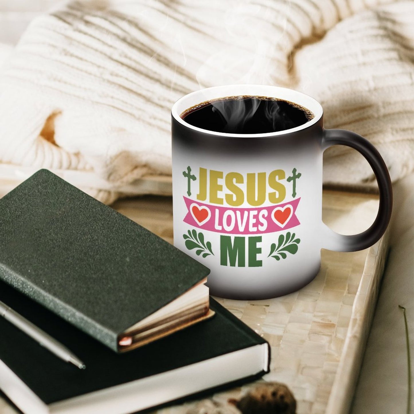 He Loves Me Christian Color Changing Mug (Dual-sided )