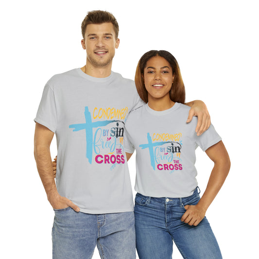 Condemned By Sin, Freed By The Cross Unisex Heavy Cotton Tee