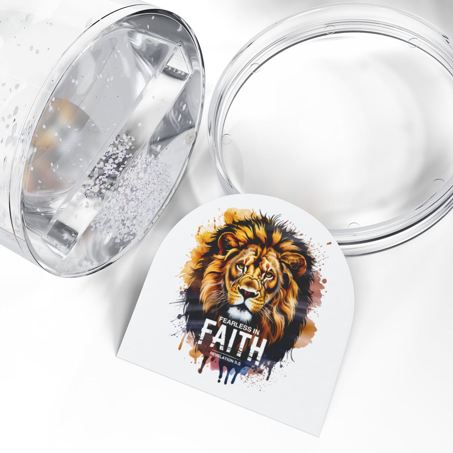 Christian Snow Globe, Religious Home Decor, Inspirational Gift, Christmas Decoration, Fearless In Faith - ClaimedbyGodDesigns