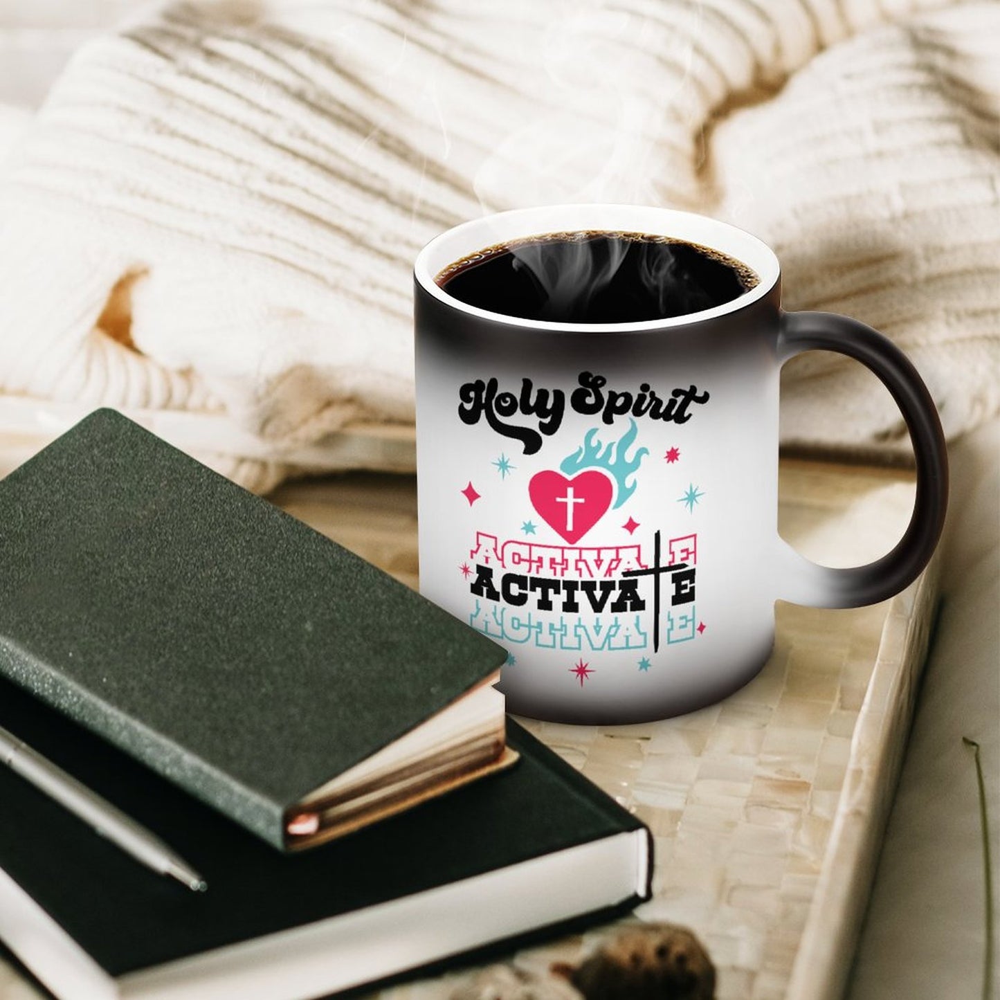 Holy Spirit Activate Christian Color Changing Mug (Dual-sided)