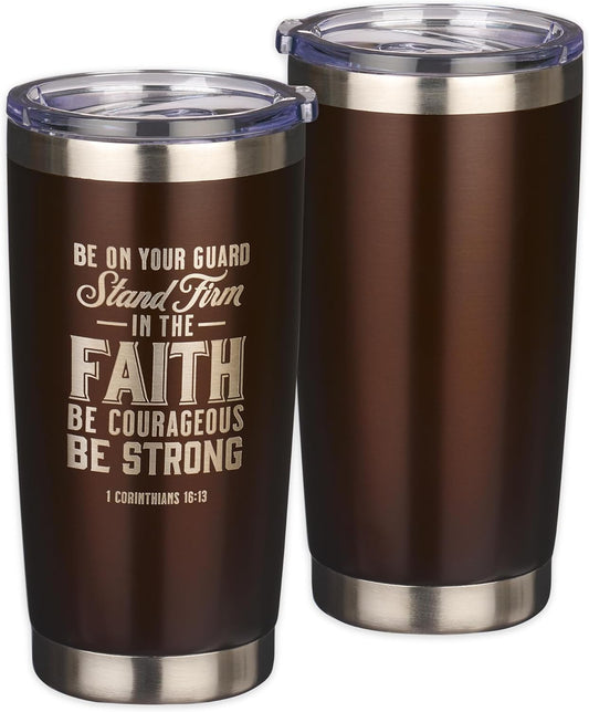 Stand Firm In the Faith Christian Stainless Steel Double Wall Vacuum Insulated Tumbler 18 oz claimedbygoddesigns