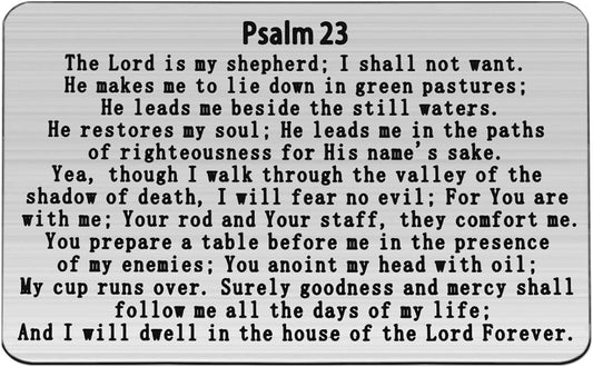 Psalm 23 Wallet Card Christian Inspirational Gift for Evangelizing claimedbygoddesigns