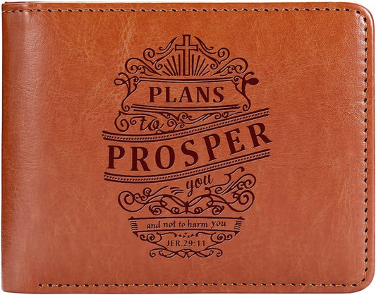 Plans To Prosper You Leather Christian Wallet claimedbygoddesigns