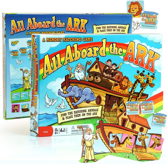 All Aboard the Ark Board and Matching Christian Game - Kids Ages 4 and Up claimedbygoddesigns